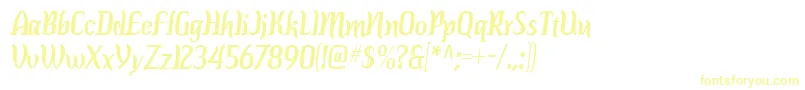 colourbars-fontti – keltaiset fontit