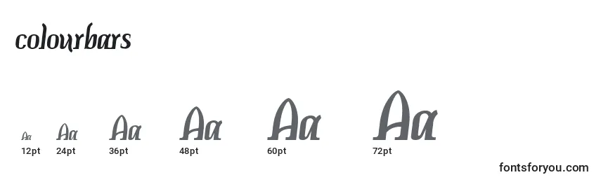 Размеры шрифта Colourbars (123729)