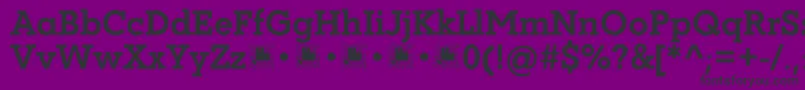 Coltan Gea Bold demo FFP-Schriftart – Schwarze Schriften auf violettem Hintergrund