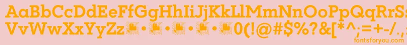 Coltan Gea Bold demo FFP Font – Orange Fonts on Pink Background