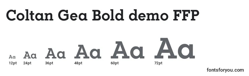 Размеры шрифта Coltan Gea Bold demo FFP