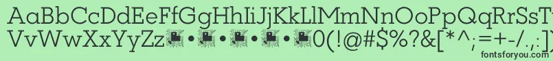Coltan Gea Light demo FFP Font – Black Fonts on Green Background