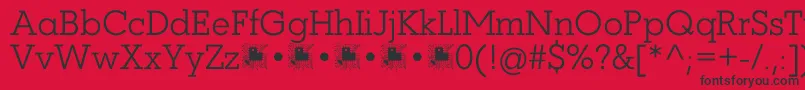 Coltan Gea Light demo FFP Font – Black Fonts on Red Background