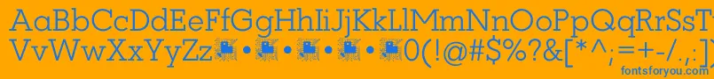 More about Coltan Gea Light demo FFP Font Coltan Gea Light demo FFP Font – Blue Fonts on Orange Background