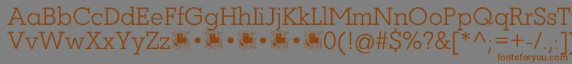 Coltan Gea Light demo FFP-Schriftart – Braune Schriften auf grauem Hintergrund