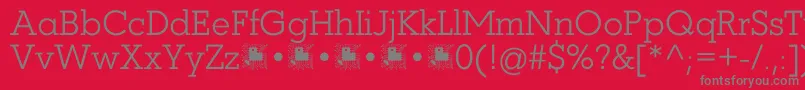 Coltan Gea Light demo FFP-Schriftart – Graue Schriften auf rotem Hintergrund