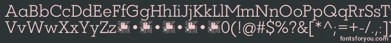 Coltan Gea Light demo FFP-Schriftart – Rosa Schriften auf schwarzem Hintergrund