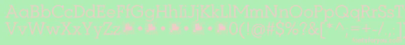 Coltan Gea Light demo FFP Font – Pink Fonts on Green Background