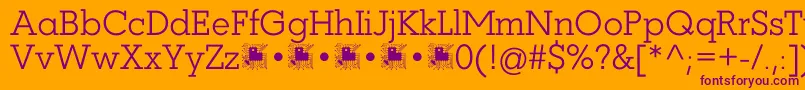 Coltan Gea Light demo FFP Font – Purple Fonts on Orange Background