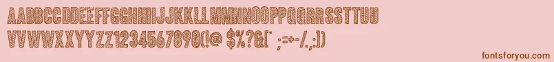 Coluna Sketch-Schriftart – Braune Schriften auf rosa Hintergrund