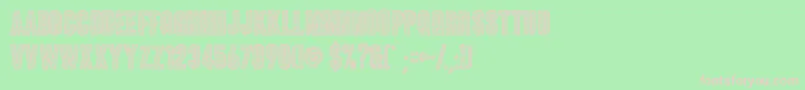 フォントColuna Sketch – 緑の背景にピンクのフォント