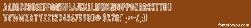 Coluna Sketch Font – White Fonts on Brown Background