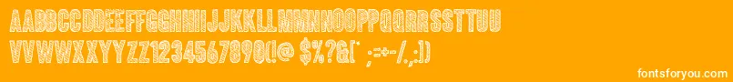 Coluna Sketch Font – White Fonts on Orange Background
