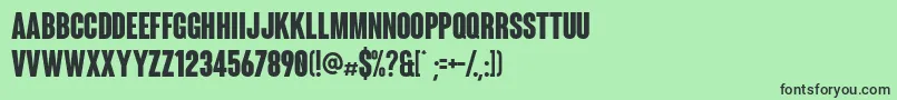 Coluna Font – Black Fonts on Green Background