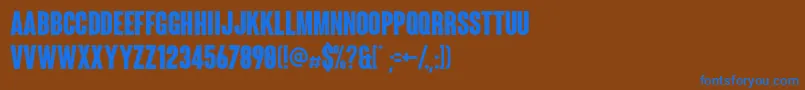 Coluna Font – Blue Fonts on Brown Background