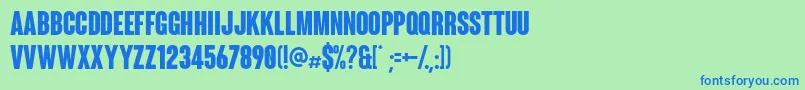 Coluna Font – Blue Fonts on Green Background