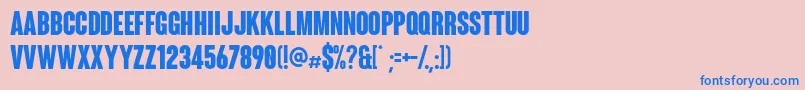 Coluna Font – Blue Fonts on Pink Background