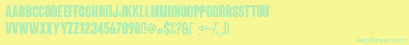 Coluna Font – Green Fonts on Yellow Background