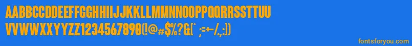 Coluna Font – Orange Fonts on Blue Background