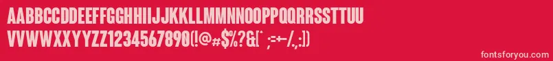 Coluna Font – Pink Fonts on Red Background