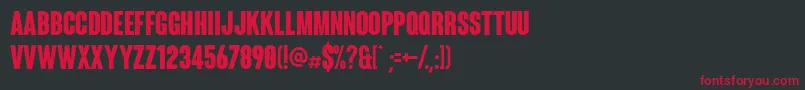 Coluna Font – Red Fonts on Black Background