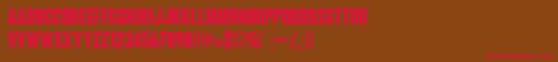 Coluna Font – Red Fonts on Brown Background