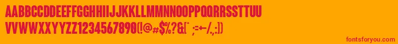 Coluna Font – Red Fonts on Orange Background