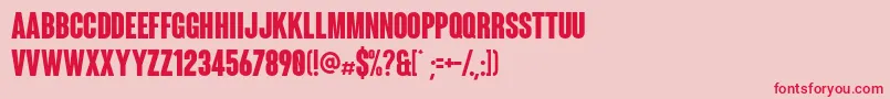 Coluna Font – Red Fonts on Pink Background