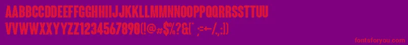 Coluna Font – Red Fonts on Purple Background