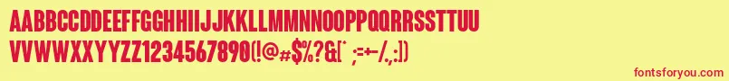 Coluna Font – Red Fonts on Yellow Background