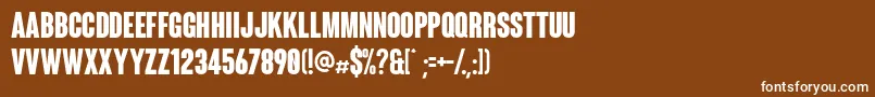 Coluna Font – White Fonts on Brown Background