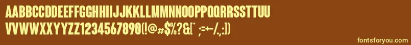 Coluna Font – Yellow Fonts on Brown Background