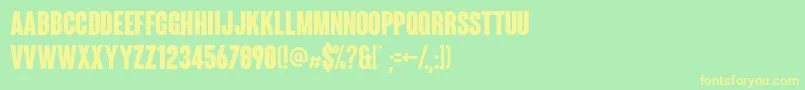 Coluna Font – Yellow Fonts on Green Background