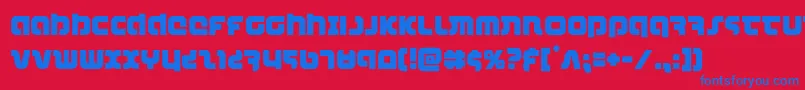 combatdroid Font – Blue Fonts on Red Background