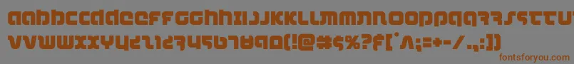 combatdroid-Schriftart – Braune Schriften auf grauem Hintergrund