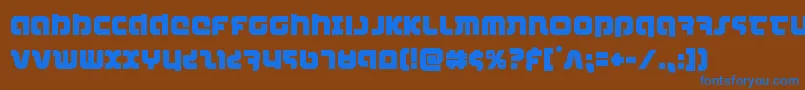 Czcionka combatdroid – niebieskie czcionki na brązowym tle