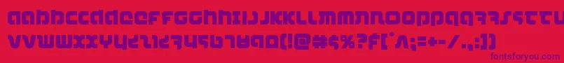 Czcionka combatdroid – fioletowe czcionki na czerwonym tle