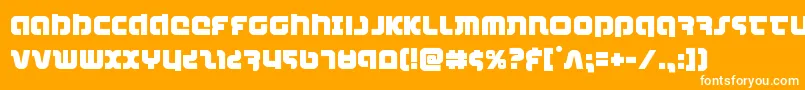 combatdroid Font – White Fonts on Orange Background