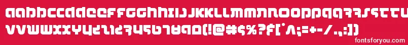 フォントcombatdroid – 赤い背景に白い文字