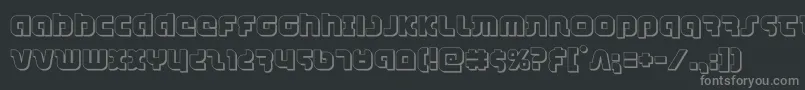 combatdroid3d Font – Gray Fonts on Black Background