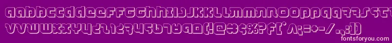 combatdroid3d Font – Pink Fonts on Purple Background