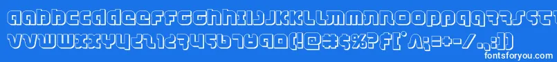 combatdroid3d Font – White Fonts on Blue Background