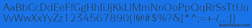 ItcSymbolLtBook Font – Black Fonts on Blue Background