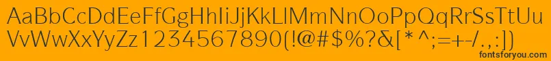 ItcSymbolLtBook Font – Black Fonts on Orange Background