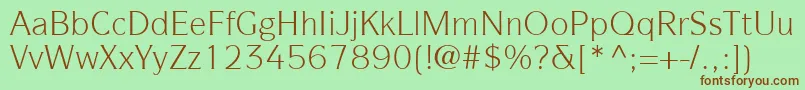 ItcSymbolLtBook Font – Brown Fonts on Green Background