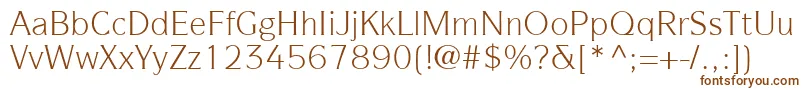 ItcSymbolLtBook Font – Brown Fonts on White Background