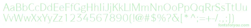 ItcSymbolLtBook Font – Green Fonts on White Background