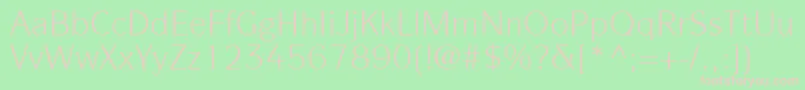 ItcSymbolLtBook Font – Pink Fonts on Green Background