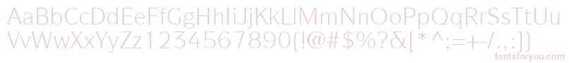 ItcSymbolLtBook Font – Pink Fonts on White Background