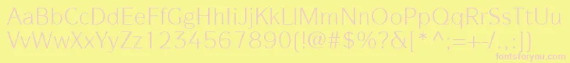 ItcSymbolLtBook Font – Pink Fonts on Yellow Background